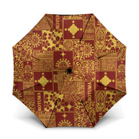 Rotuma Faiakse'ea 'e Kirisimasi Umbrella Pacific Patchwork Xmas Vibes - Polynesian Pride