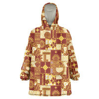 Rotuma Faiakse'ea 'e Kirisimasi Wearable Blanket Hoodie Pacific Patchwork Xmas Vibes - Polynesian Pride