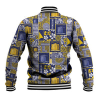 Tokelau Manuia te Kilihimahi Baseball Jacket Pacific Patchwork Xmas Vibes - Polynesian Pride