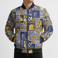 Tokelau Manuia te Kilihimahi Bomber Puffer Jacket Pacific Patchwork Xmas Vibes - Polynesian Pride