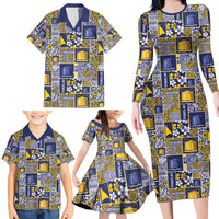 Tokelau Manuia te Kilihimahi Family Matching Long Sleeve Bodycon Dress and Hawaiian Shirt Pacific Patchwork Xmas Vibes - Polynesian Pride