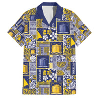 Tokelau Manuia te Kilihimahi Family Matching Off The Shoulder Long Sleeve Dress and Hawaiian Shirt Pacific Patchwork Xmas Vibes - Polynesian Pride