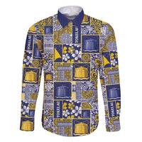 Tokelau Manuia te Kilihimahi Family Matching Off The Shoulder Long Sleeve Dress and Hawaiian Shirt Pacific Patchwork Xmas Vibes - Polynesian Pride