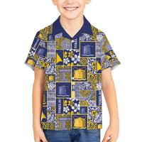 Tokelau Manuia te Kilihimahi Family Matching Short Sleeve Bodycon Dress and Hawaiian Shirt Pacific Patchwork Xmas Vibes - Polynesian Pride