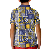 Tokelau Manuia te Kilihimahi Kid Polo Shirt Pacific Patchwork Xmas Vibes - Polynesian Pride