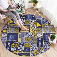Tokelau Manuia te Kilihimahi Round Carpet Pacific Patchwork Xmas Vibes - Polynesian Pride