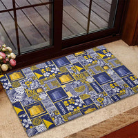 Tokelau Manuia te Kilihimahi Rubber Doormat Pacific Patchwork Xmas Vibes - Polynesian Pride
