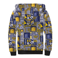 Tokelau Manuia te Kilihimahi Sherpa Hoodie Pacific Patchwork Xmas Vibes - Polynesian Pride