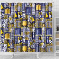 Tokelau Manuia te Kilihimahi Shower Curtain Pacific Patchwork Xmas Vibes - Polynesian Pride
