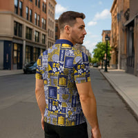 Tokelau Manuia te Kilihimahi Zipper Polo Shirt Pacific Patchwork Xmas Vibes - Polynesian Pride