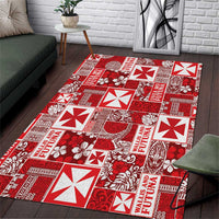 Wallis Et Futuna Kilisimasi Fiefia Area Rug Pacific Patchwork Xmas Vibes - Polynesian Pride