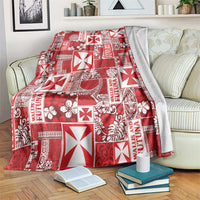 Wallis Et Futuna Kilisimasi Fiefia Blanket Pacific Patchwork Xmas Vibes - Polynesian Pride