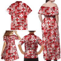 Wallis Et Futuna Kilisimasi Fiefia Family Matching Off Shoulder Maxi Dress and Hawaiian Shirt Pacific Patchwork Xmas Vibes LT9 - Polynesian Pride