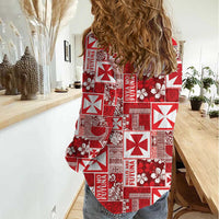Wallis Et Futuna Kilisimasi Fiefia Women Casual Shirt Pacific Patchwork Xmas Vibes LT9 - Polynesian Pride