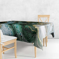 Polynesian Tribal Tattoo Tablecloth Green Marble Pattern LT9 - Polynesian Pride