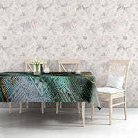 Polynesian Tribal Tattoo Tablecloth Green Marble Pattern LT9 - Polynesian Pride