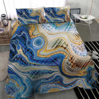 Polynesian Tribal Tattoo Bedding Set Swirling Ocean Marble Pattern
