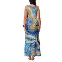 Polynesian Tribal Tattoo Family Matching Tank Maxi Dress and Hawaiian Shirt Swirling Ocean Marble Pattern LT9 - Polynesian Pride