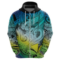 Personalised Aloha King Kamehameha Spirits Zip Hoodie Art Special LT9 - Polynesian Pride