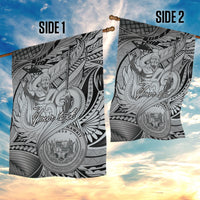 Personalised Aloha King Kamehameha Spirits Garden Flag Grey Special