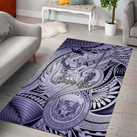 Personalised Aloha King Kamehameha Spirits Area Rug Violet Special