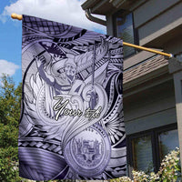 Personalised Aloha King Kamehameha Spirits Garden Flag Violet Special