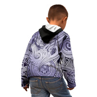 Personalised Aloha King Kamehameha Spirits Kid Hoodie Violet Special LT9 - Polynesian Pride