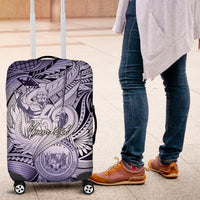 Personalised Aloha King Kamehameha Spirits Luggage Cover Violet Special