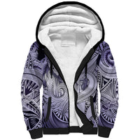 Personalised Aloha King Kamehameha Spirits Sherpa Hoodie Violet Special LT9 Unisex Violet - Polynesian Pride