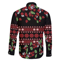 Fiji Masi Bula Tagimoucia Flowers Family Matching Puletasi and Hawaiian Shirt