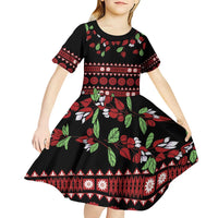 Fiji Masi Bula Tagimoucia Flowers Kid Short Sleeve Dress