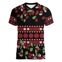 Fiji Masi Bula Tagimoucia Flowers Women V-Neck T-Shirt