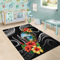 Hafa Adai Guam Area Rug Guahan Seal Chamorro Stones Tribal