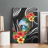 Hafa Adai Guam Canvas Wall Art Guahan Seal Chamorro Stones Tribal