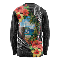 Hafa Adai Guam Long Sleeve Shirt Guahan Seal Chamorro Stones Tribal