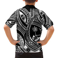 Hafa Adai Guam Inspired Tattoo Family Matching Off Shoulder Short Dress and Hawaiian Shirt