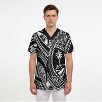 Hafa Adai Guam Inspired Tattoo Scrub Top - Polynesian Pride