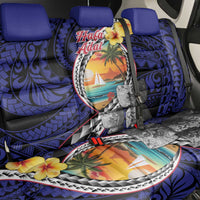 Hafa Adai Guam Seal Latte Stones Artwork Back Car Seat Cover