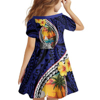 Hafa Adai Guam Seal Latte Stones Artwork Family Matching Off Shoulder Maxi Dress and Hawaiian Shirt