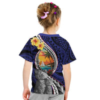 Hafa Adai Guam Seal Latte Stones Artwork Kid T Shirt