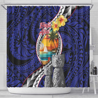 Hafa Adai Guam Seal Latte Stones Artwork Shower Curtain