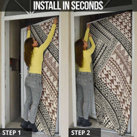 Niho Taniwha Kowhaiwhai Door Cover - Polynesian Pride