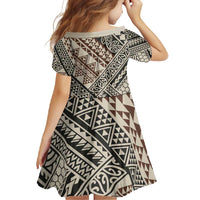 Niho Taniwha Kowhaiwhai Family Matching Long Sleeve Bodycon Dress and Hawaiian Shirt