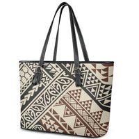 Niho Taniwha Kowhaiwhai Leather Tote Bag LT9 - Polynesian Pride