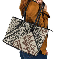 Niho Taniwha Kowhaiwhai Leather Tote Bag LT9 - Polynesian Pride