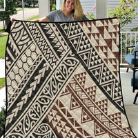 Niho Taniwha Kowhaiwhai Quilt LT9 Beige - Polynesian Pride