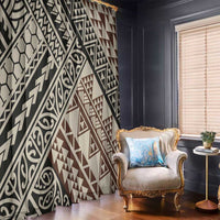 Niho Taniwha Kowhaiwhai Window Curtain LT9 - Polynesian Pride