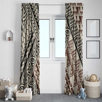 Niho Taniwha Kowhaiwhai Window Curtain LT9 - Polynesian Pride