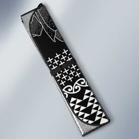 Black Taniko Kowhaiwhai Tukutuku Motif Auto Sun Shade - Polynesian Pride