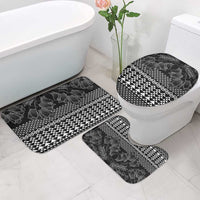 Black Taniko Kowhaiwhai Tukutuku Motif Bathroom Set - Polynesian Pride